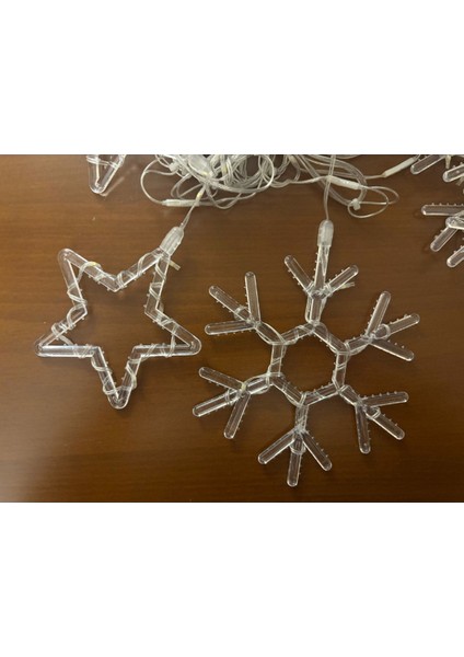 Büro Ev Ofis Dekoru Için Kar Tanesi Perde LED Işık