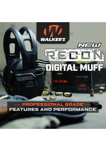 Walker's Recon Ipx4 Dayanıklı Atış Işitme Korumalı Dijital Kulaklıklar - Siyah fiyatları