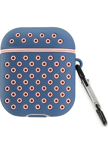 Airpods 2 (2.nesil) Spor Delikli Kılıf - Mavi-Pembe