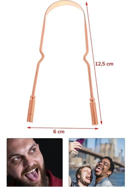 Bakır Oil Pulling Yağ Çekme Dil Plak Temizleme Aleti Dil Fırçası Sıyırıcı Dil Kaşığı fırsatları