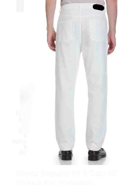 Beyaz Regular Pamuk Kot Pantolon modelleri