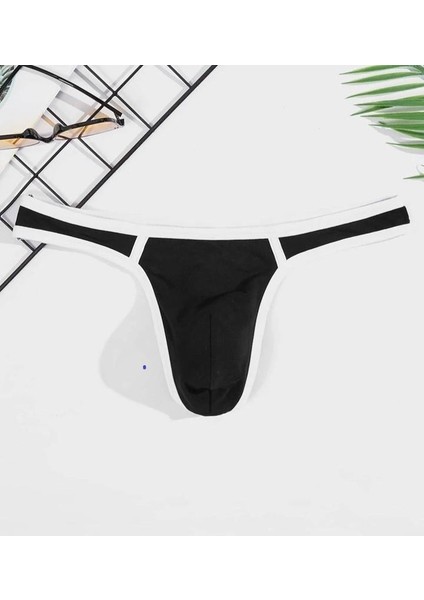 Erkek Biyeli Siyah Tanga