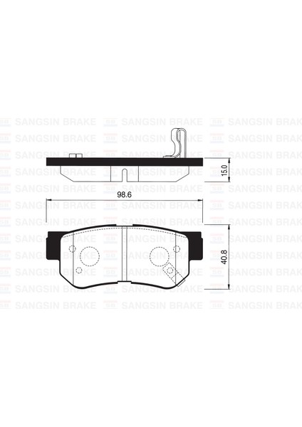 Sangsın SP1117 Arka Fren Balata Hyundaı Sonata 2.0l Crdi. Vvti Gls 98-> / Tucson. Santafe 2.0l Crdi 04-10 / Ssangyong Kyron 2.0l Xdi 05-> / Kıa Sportage 2.0l Crdi 04-> 5830226A30-583023KA30-5830239A40
