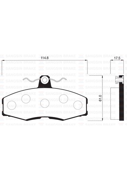 Sangsın SP1028 Ön Fren Balata Skoda Favorıt 1.3l 88-97 / Ford Sıerra 1.3l 1.6l 2.0l 86-93 6166950-6174784-115430280