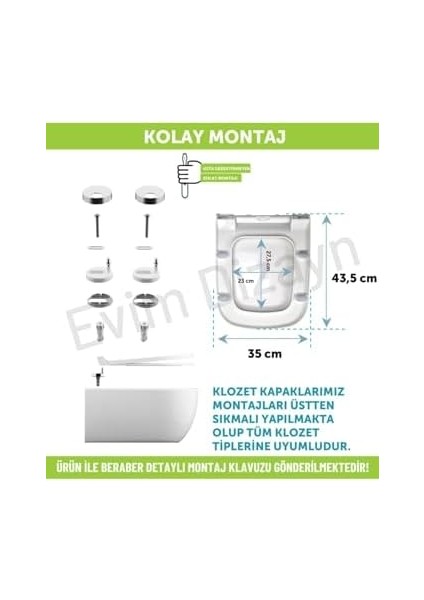 Aqua Bagno Roya Yavaş Kapanan Klozet Kapağı modelleri