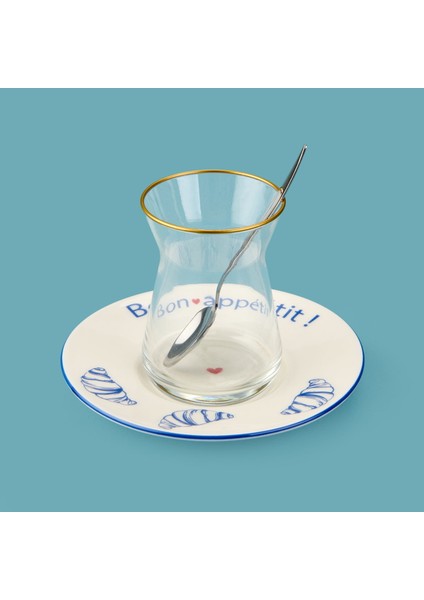 Kitchen Kruvasan Porselen Çay Tabağı - Renkli - 13 cm fiyatları