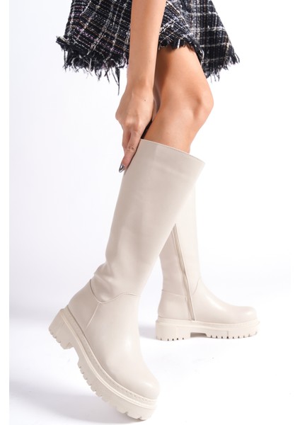 Mary Fermuarlı Ortopedik Taban Suya ve Soğuğa Dayanıklı Günlük Kışlık Kadın Çizme Kt Krem fırsatları