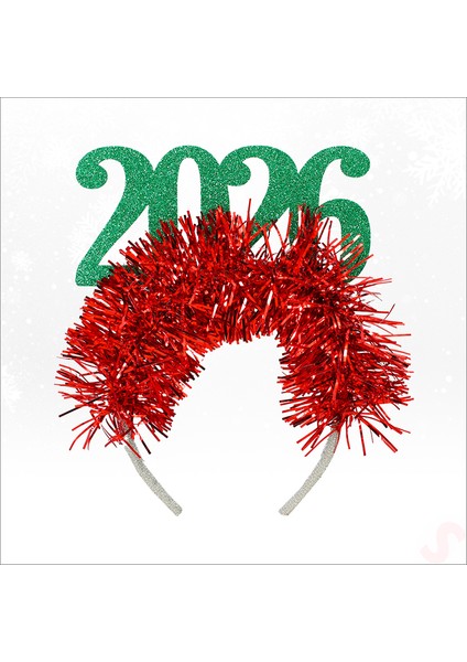Yılbaşı 2026 Simli Taç - Yeşil