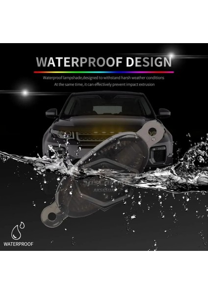 Üniversal Oto Rgb Ön Panjur Ledi App Kontrollü Araç Ön Izgara Aydınlatma Off Road Suv Dekoratif Panjur Lambası 4\'lü 12V ONG66