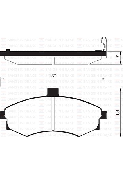 Sangsın SP1152 Ön Fren Balata Hyundaı Matrıx 1.5l D4FA Crdi Dizel 05-> / Elantra 1.6l Benzinli 01-03 - Tepeli Tip 581012DA40-5810117A10-WVA24031