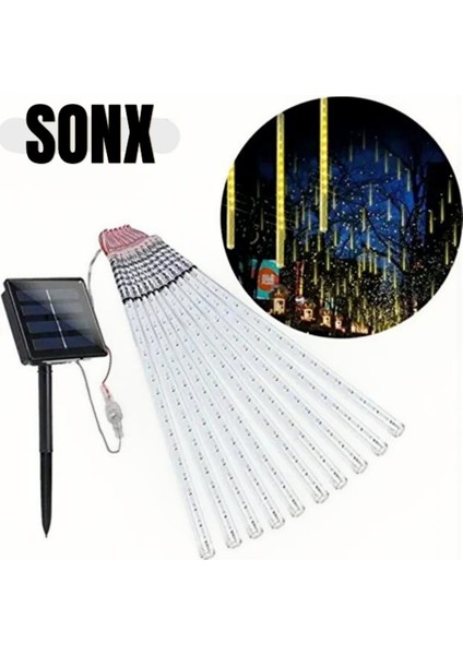 8 Adet Meteor Kayan Tüp LED Ağaç Bahçe Sokak Yağmur Işıkları Solar Güneş Enerjili fiyatları