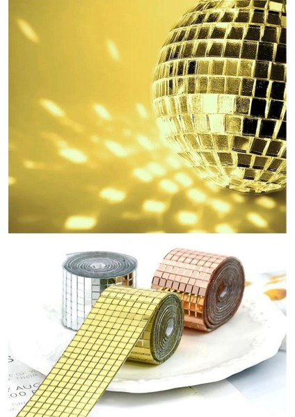 1 Metre Uzunluğunda Gold Renk Aynalı Mozaik Taşlı Dekor Bandı 4 cm x 1 mt modelleri