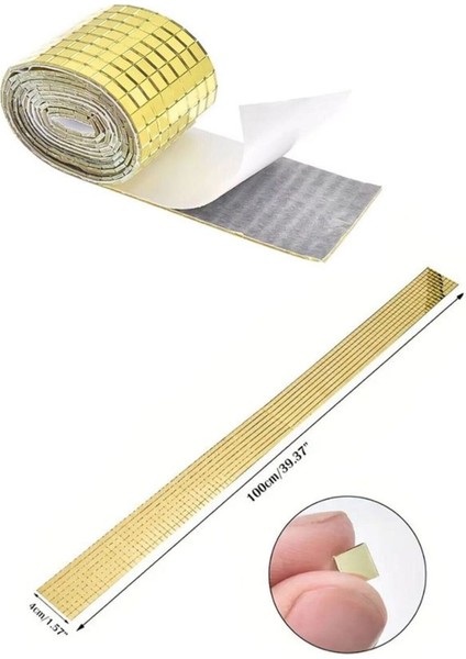 1 Metre Uzunluğunda Gold Renk Aynalı Mozaik Taşlı Dekor Bandı 4 cm x 1 mt indirimleri