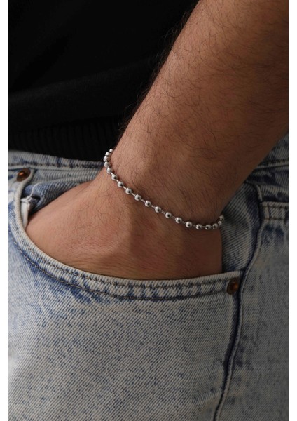 Misket Sıralı Tasarım Çelik Erkek Bileklik fiyatları