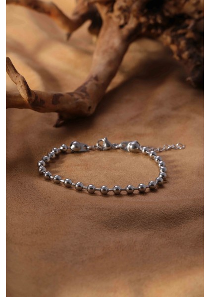 Misket Sıralı Tasarım Çelik Erkek Bileklik modelleri