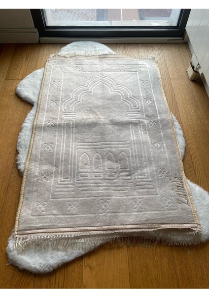 Kişiye Özel Isimli Lüx Kalın Kadife Peluş Kaymaz Taban Seccade, Çeyizlik Hediyelik Tesbihli Seccade fırsatları