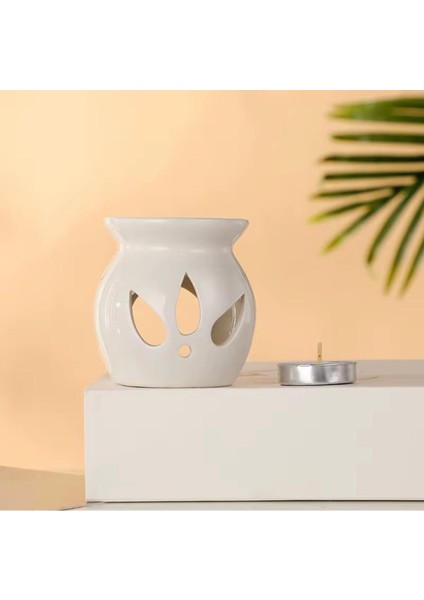 3’lü Aromaterapi Uçucu Yağ Seti ve Seramik Buhurdanlık – Rahatlatıcı Oda Kokusu & Spa Deneyimi