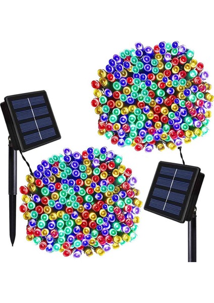 Solar Güneş Enerjili Dış Bahçe 8 Modlu 10 Metre 120 LED Dekoratif Aydınlatma