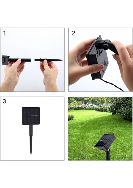 Solar Güneş Enerjili Dış Bahçe 8 Modlu 10 Metre 120 LED Dekoratif Aydınlatma