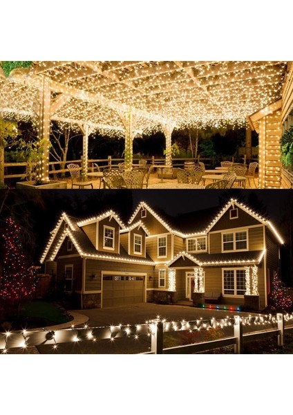 Solar Güneş Enerjili Dış Bahçe 8 Modlu 10 Metre 120 LED Dekoratif Aydınlatma