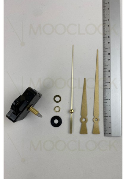 Sessiz Metal Duvar Saati Mekanizması, 22 mm Şaft, Akrep, Yelkovan, Saniye, Askılı modelleri