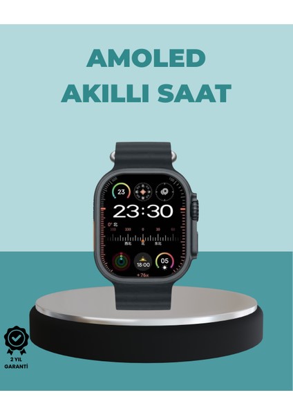 Amoled Akıllı Saat 49MM Bluetooth Arama Spor ve Sağlık