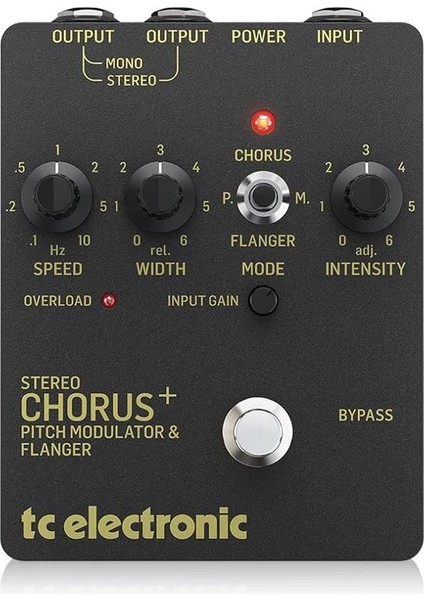 T.c Stereo Chorus Flanger Pedal Scf Altın, Siyah
