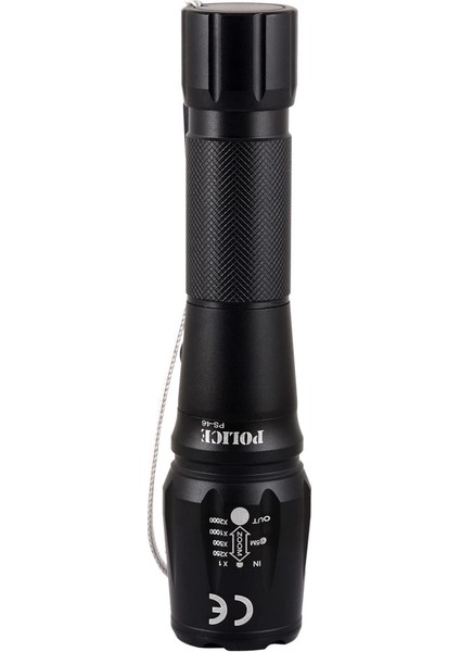 Ps-46 Xml6 LED 5 Kademeli Zoomlu Şarjlı El Feneri fırsatları