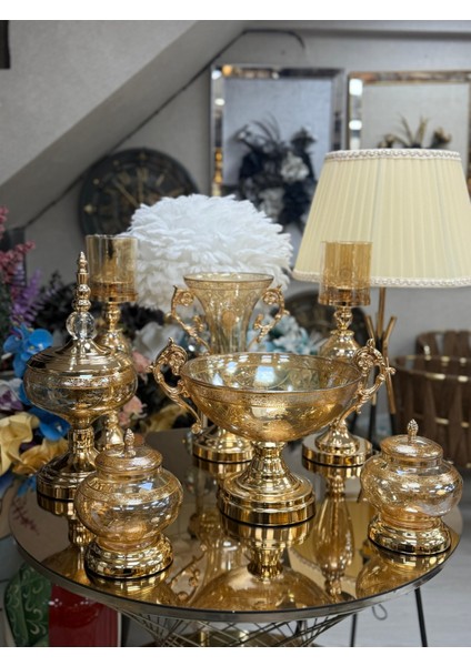 7 Parça Salon Seti Konsol Takımı Dekoratif