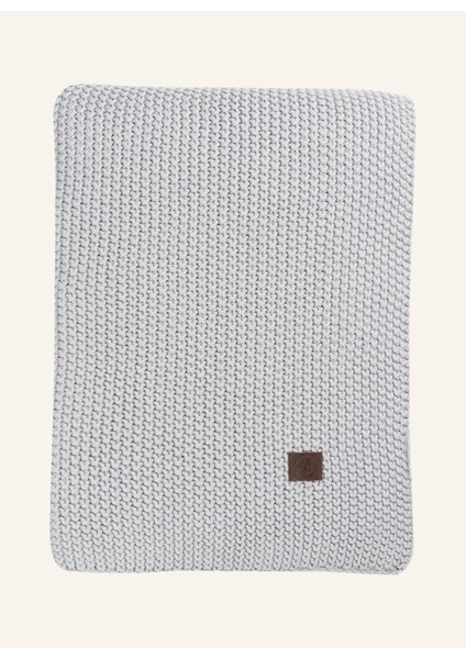 Nordic Knit Pamuk Battaniye 130X170 cm Deri Detaylı Kalın Örgü Tasarım fiyatları