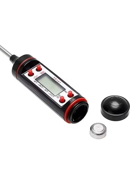 Dijital Gida Termometresi - Yogurt Süt Su Mama Et ve Yiyecek Sicaklik Yemek Isi Ölçer Paslanmaz modelleri