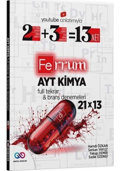 Ayt Kimya Ferrum 21 x 13 Branş Denemeleri modelleri