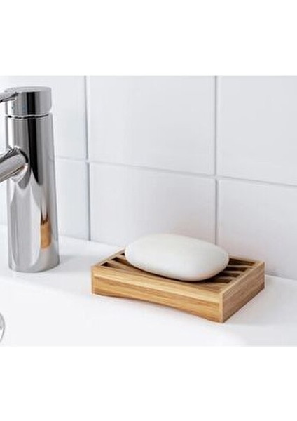 3'lü Bambu Banyo Seti - Sıvı Sabunluk, Diş Fırçalık, Katı Sabunluk modelleri