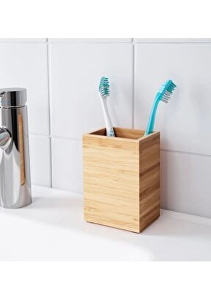 3'lü Bambu Banyo Seti - Sıvı Sabunluk, Diş Fırçalık, Katı Sabunluk indirimleri