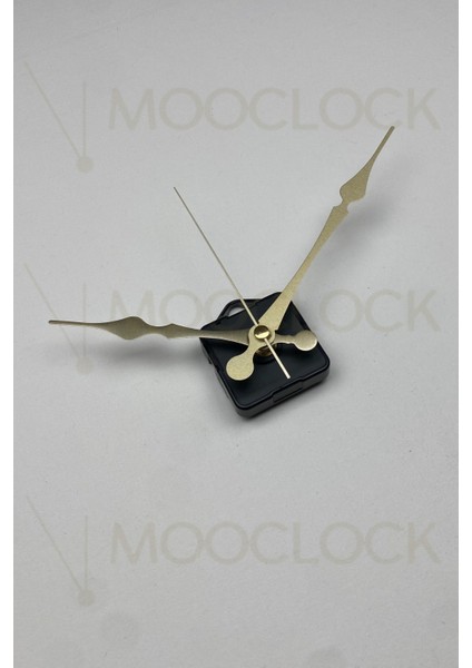 Sessiz Duvar Saati Mekanizması, 14 mm Şaft, Akrep-Yelkovan-Saniye, Askılı, Altın Renk modelleri