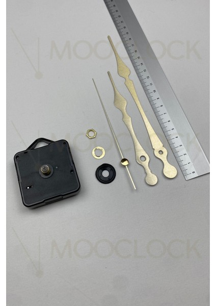 Sessiz Duvar Saati Mekanizması, 14 mm Şaft, Akrep-Yelkovan-Saniye, Askılı, Altın Renk fırsatları