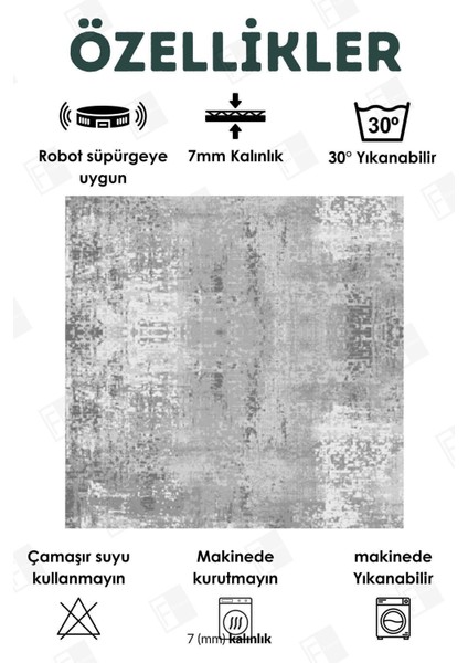 Makinede Yıkanabilir Kaymaz Taban Leke Tutmaz Mutfak ve Salon Halısı (5) fiyatları