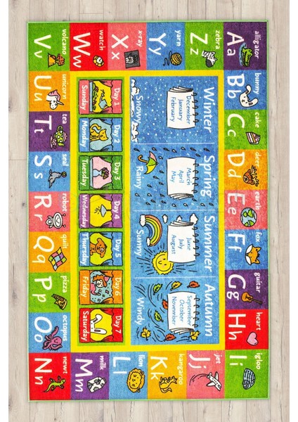 Eğitici Ingilizce Harfler Çocuk Halısı modelleri