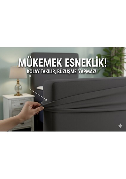 Baza Başlık Kılıfı 200X70CM Gri Renk Lastikli Esnek Kaliteli Kumaş fiyatları