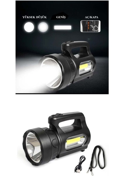 Profesyonel Ultra Güçlü LED El Feneri - Yüksek Performanslı 900 Lümen Aydınlatma