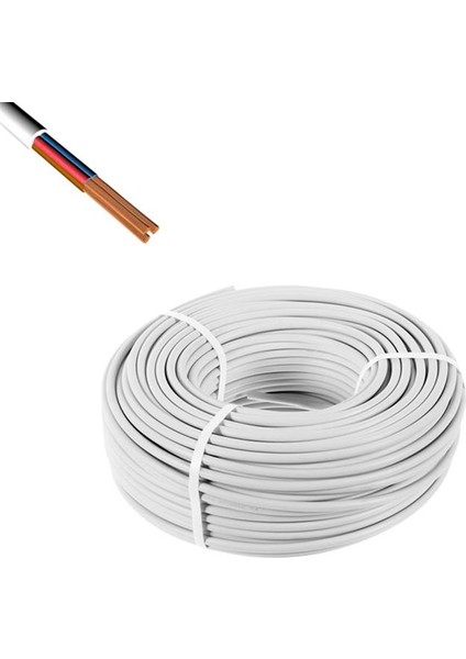 3x0.75 Cca Ttr Kablo (100 Metre) (Seri 1)