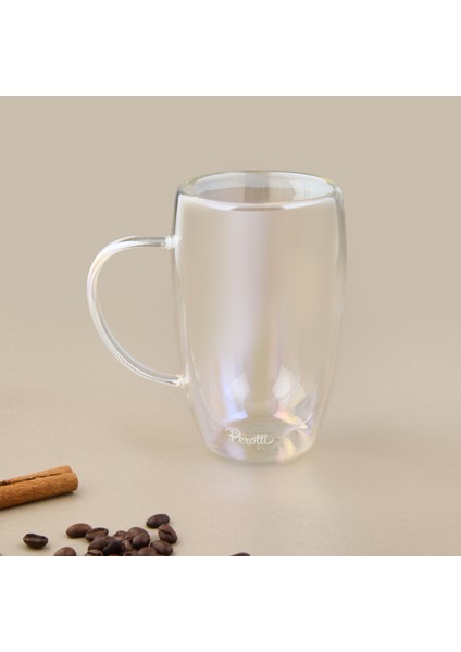 Colors Çift Cidarlı Lüsterli Latte Kupa - Şeffaf - 450 ml modelleri