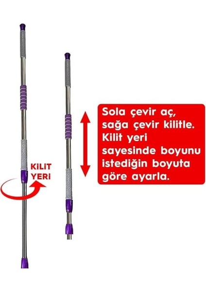 Mop Yer Fayans Duvar Yüzey Temizlik Mikrofiber Mandallı Mop, Teleskopik Saplı Istediğin Bezi Tak Kullan Hediye Yedek Bez ' Li fırsatları