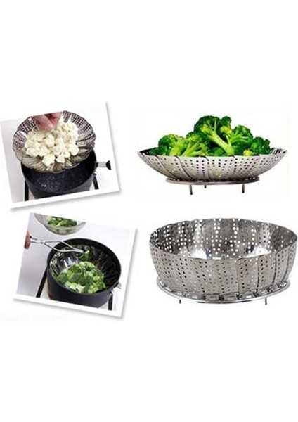 Sebze Haşlama Sepeti - Buharda Pişirme Aparatı + Cam Bebek Rendesi - Kurşunsuz - 2li Set P7P5S4 fiyatları