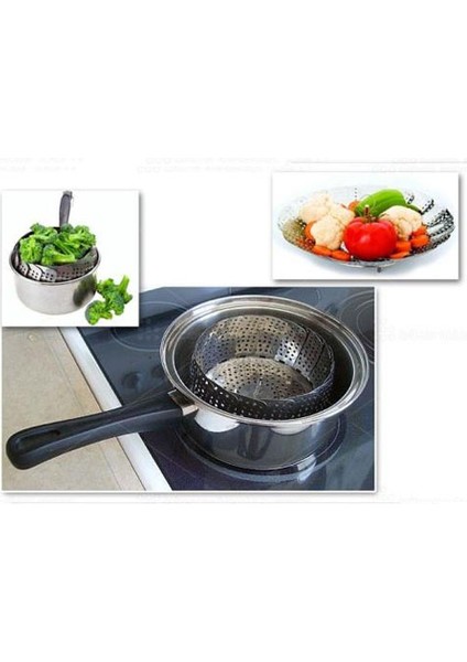 Sebze Haşlama Sepeti - Buharda Pişirme Aparatı + Cam Bebek Rendesi - Kurşunsuz - 2li Set P7P5S4 modelleri