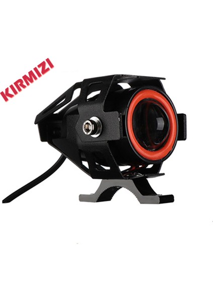 U7 Üç Modlu Motosiklet Sis Farı | Beyaz Kırmızı Flaş Mod | LED Aydınlatma | Su Geçirmez – Yüksek Parlaklık