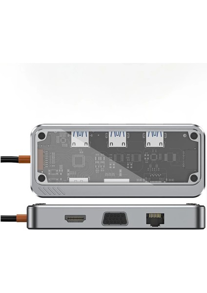 Buğz Dönüştürücü 10IN1 Hub SW10V - Gri