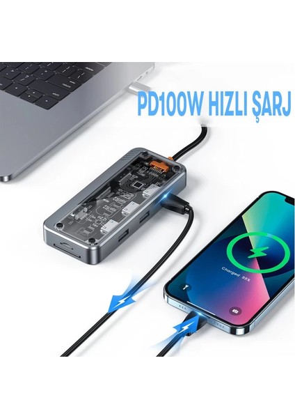 Buğz Dönüştürücü 10IN1 Hub SW10V - Gri