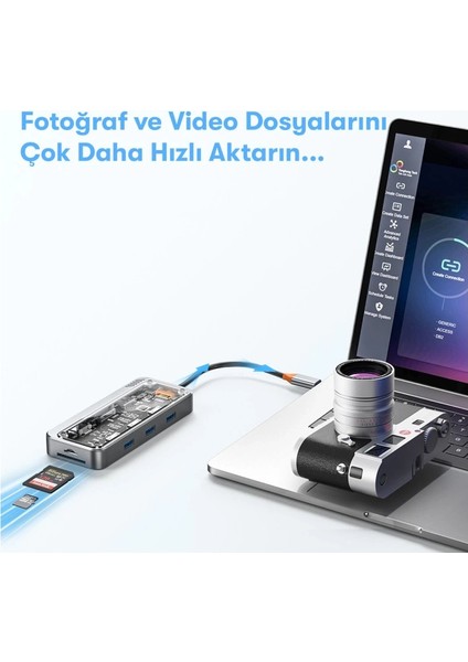 Buğz Dönüştürücü 10IN1 Hub SW10V - Gri