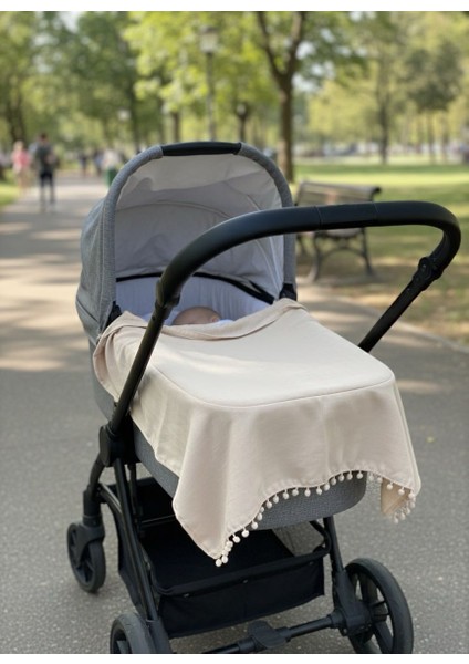 Emzirme Önlüğü Müslin Nefes Alabilen Yumuşak Kumaş -Ponpon Detaylı 2 Katlı Iç Göstermez modelleri